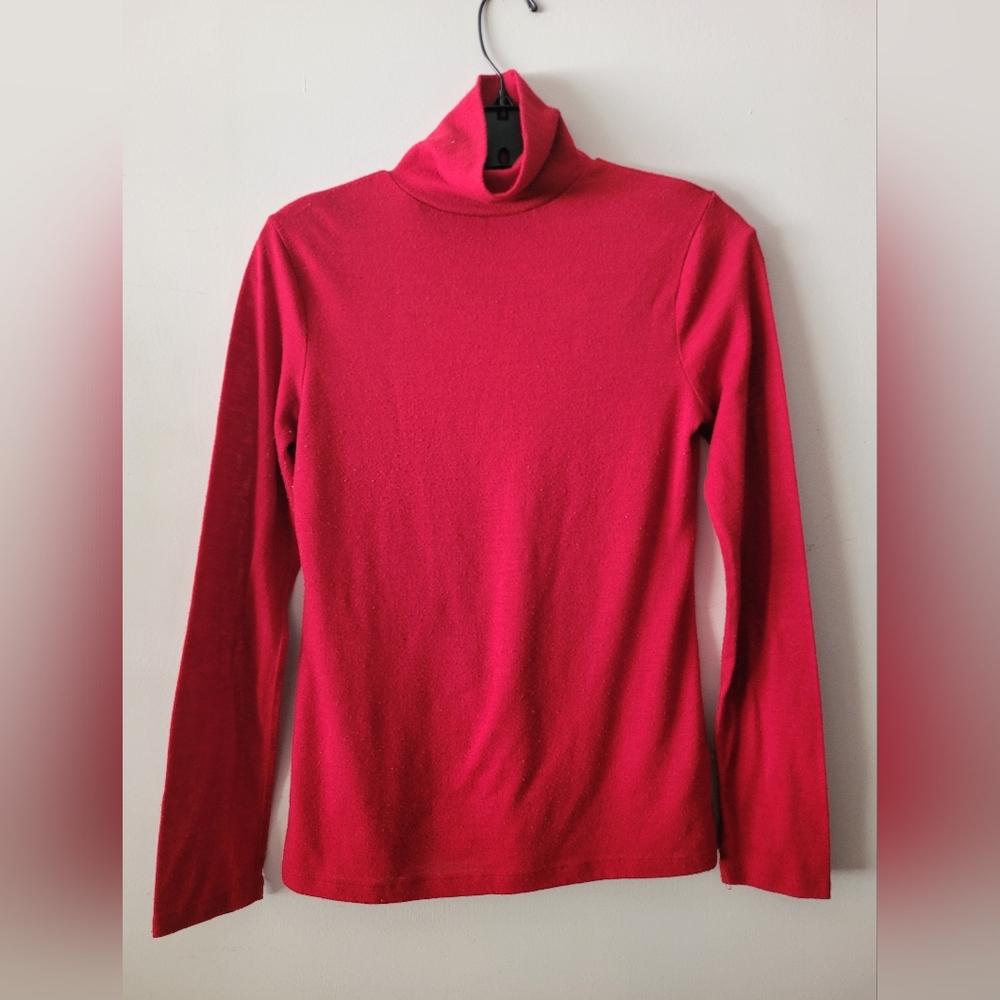 Red Turtle Neck Top